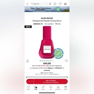 Glow Recipe Pomegranate Peptide Firming Serum